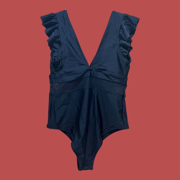 CUPSHE - Women's High Coverage One Piece Swimsuit - Black - OX - Picture 2 of 12